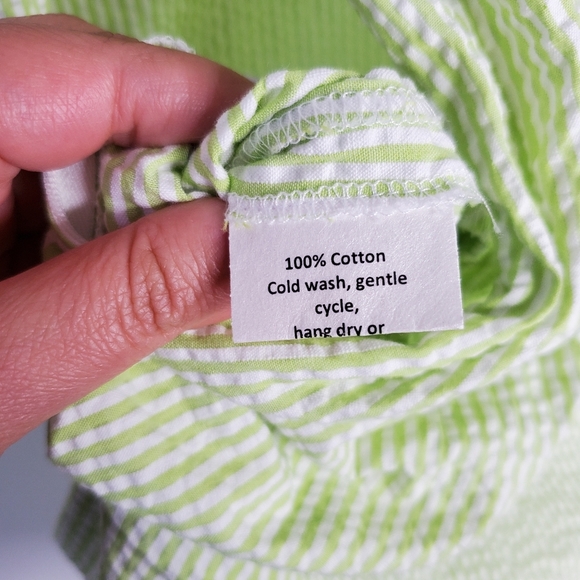 Sara Campbell green pinstripe mini dress size 10 - Picture 9 of 9